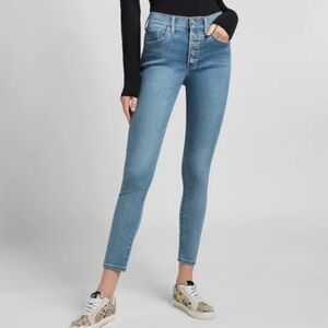 NWOT Hyperstretch High Rise Denim Ankle Legging (Blue) - EXPRESS